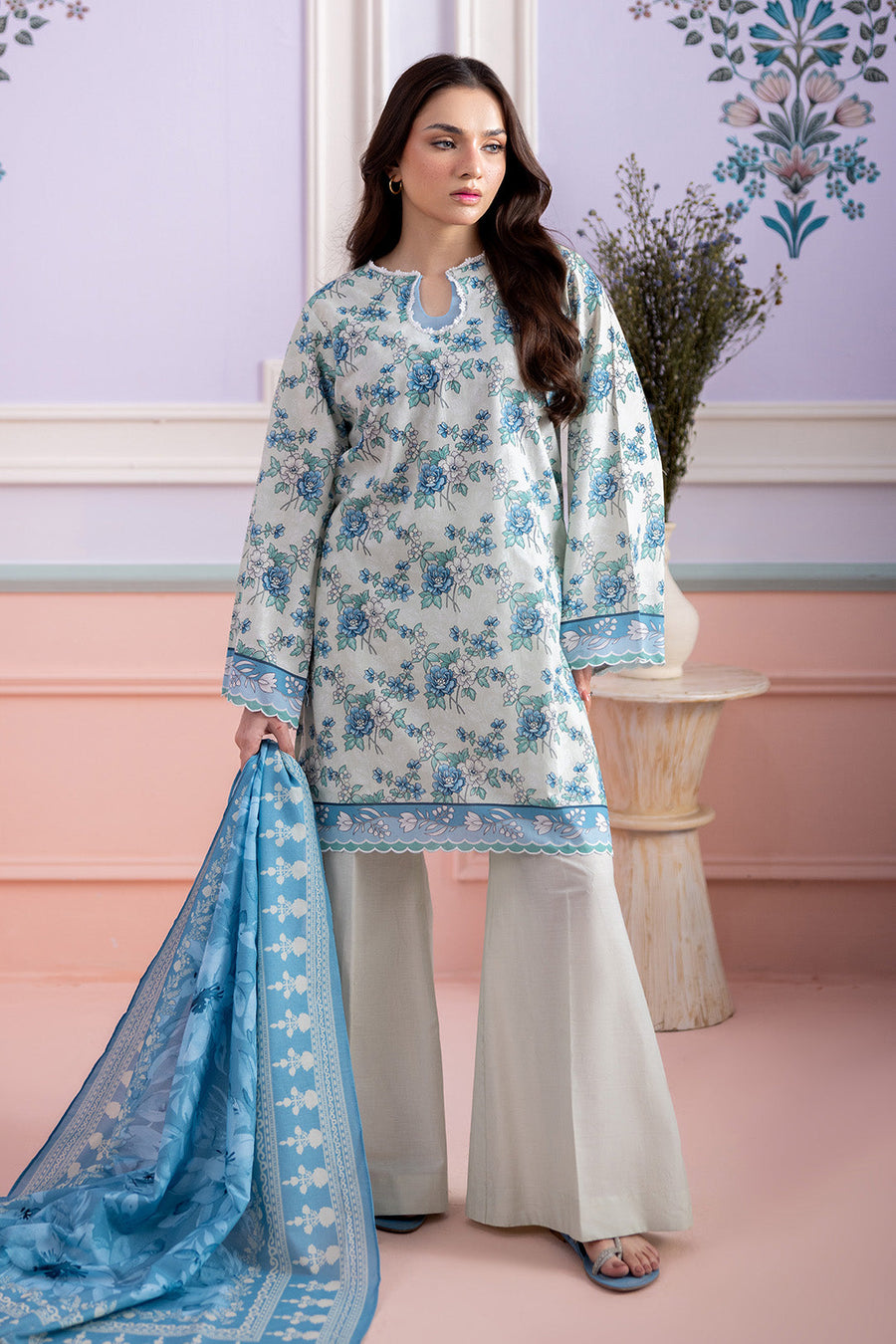 Zellbury Summer Printed Lawn Unstitched 3Pc Suit WUS26X30813