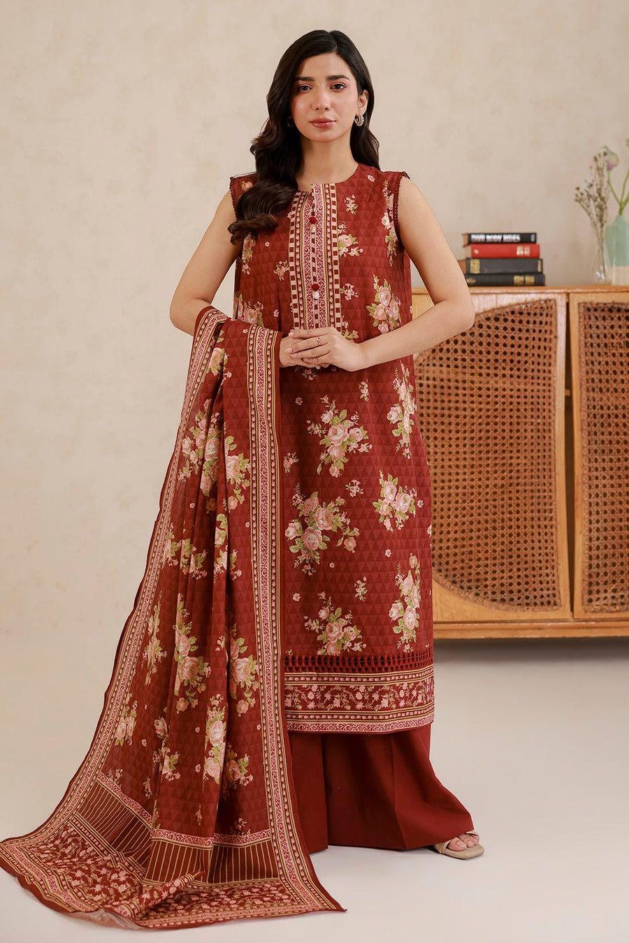 Zellbury Summer Printed Lawn Unstitched 3Pc Suit WUS26X30819