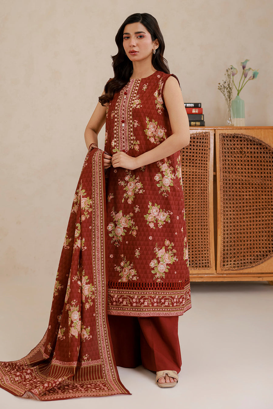 Zellbury Summer Printed Lawn Unstitched 3Pc Suit WUS26X30819
