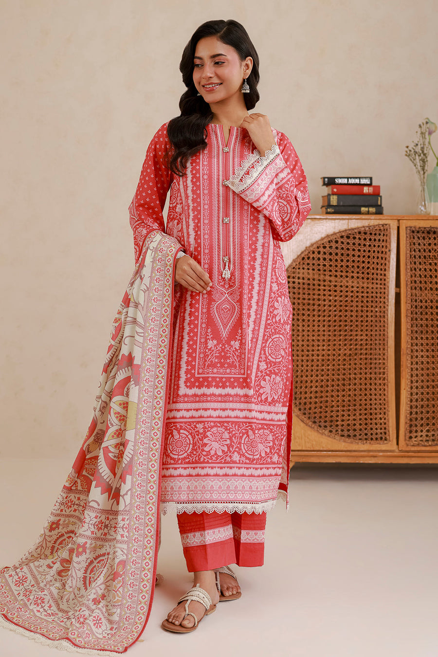 Zellbury Summer Printed Lawn Unstitched 3Pc Suit WUS26X30823