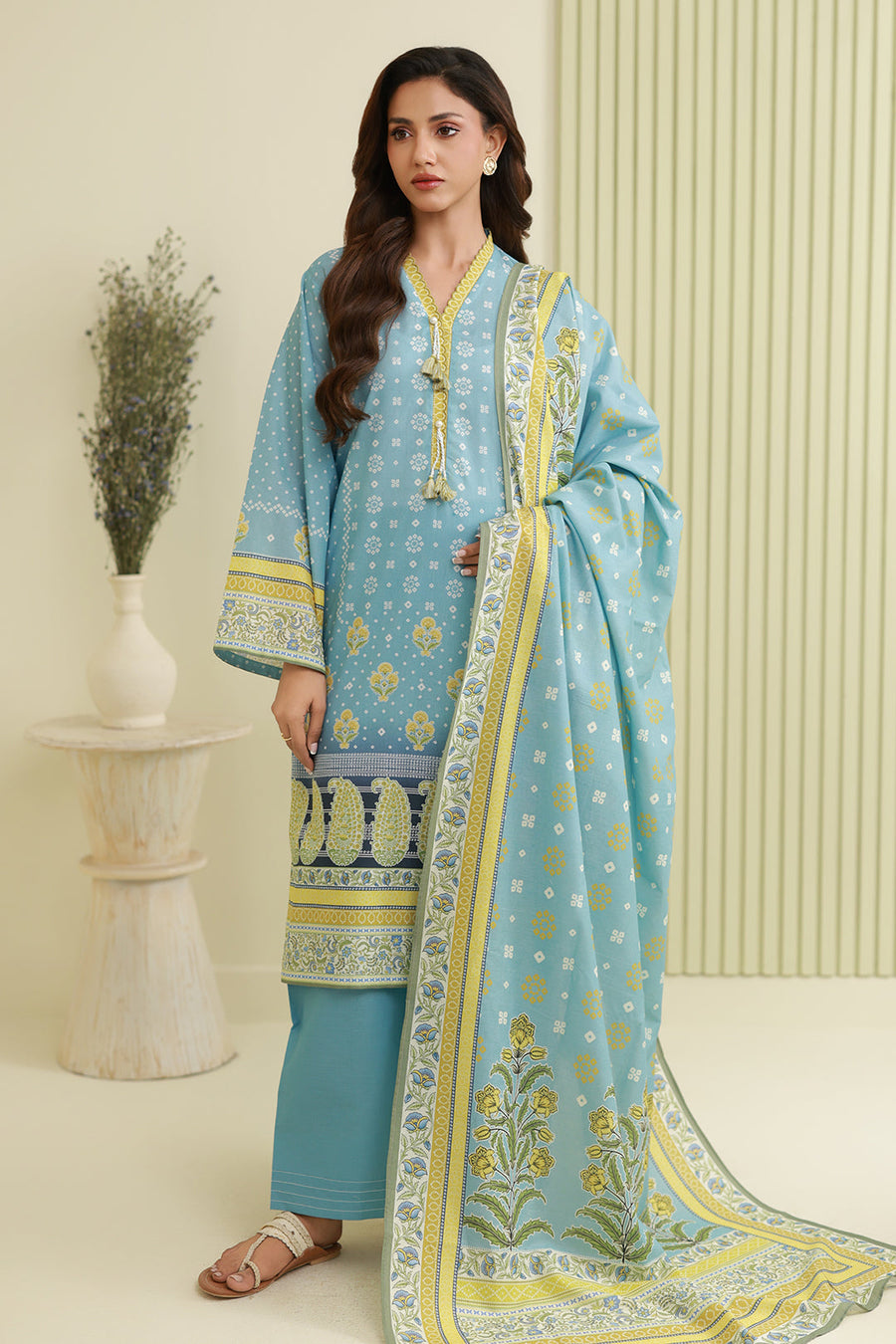 Zellbury Summer Printed Lawn Unstitched 3Pc Suit WUS26X30840