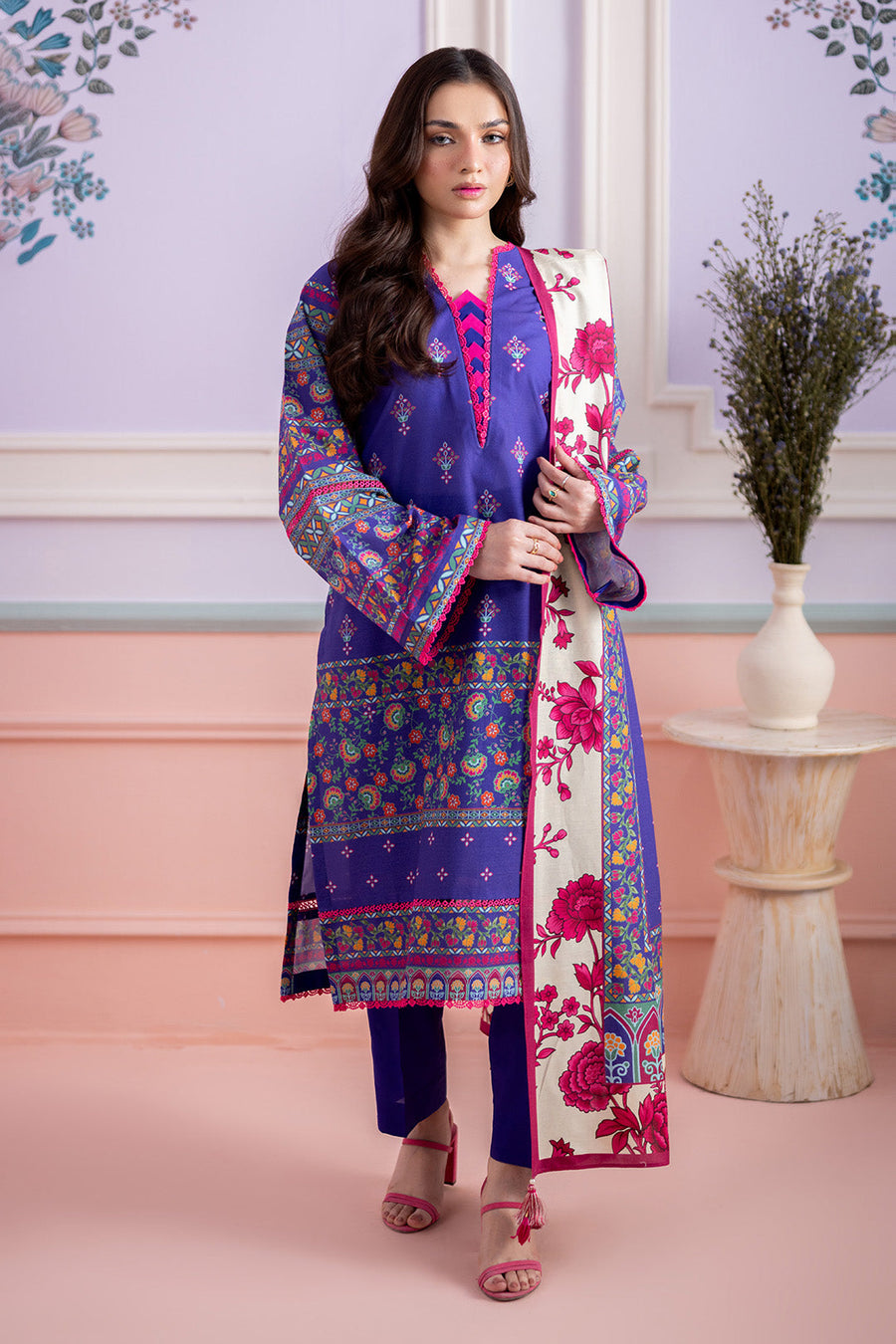 Zellbury Summer Printed Lawn Unstitched 3Pc Suit WUS26X30874