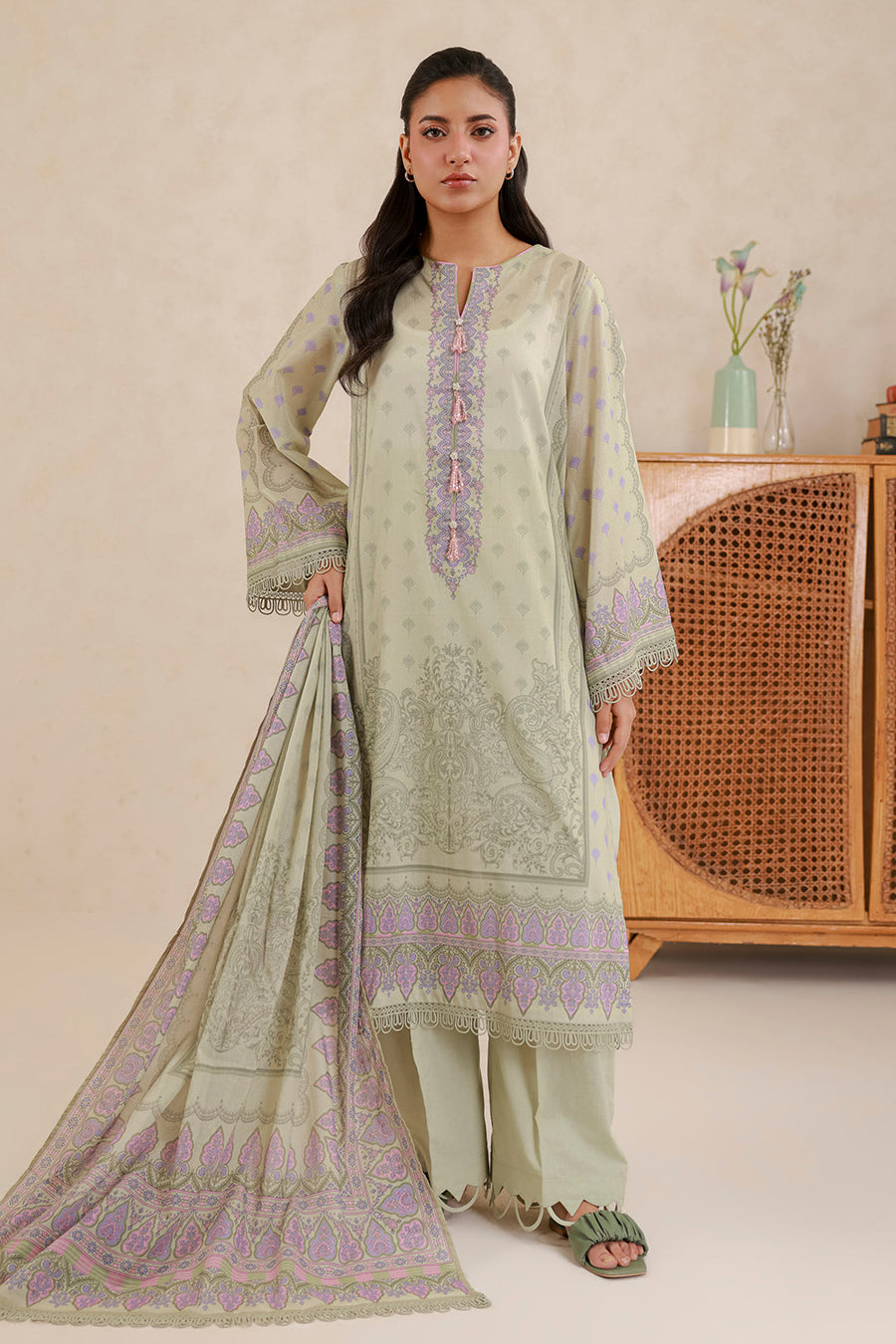Zellbury Summer Printed Lawn Unstitched 3Pc Suit WUS26X30875