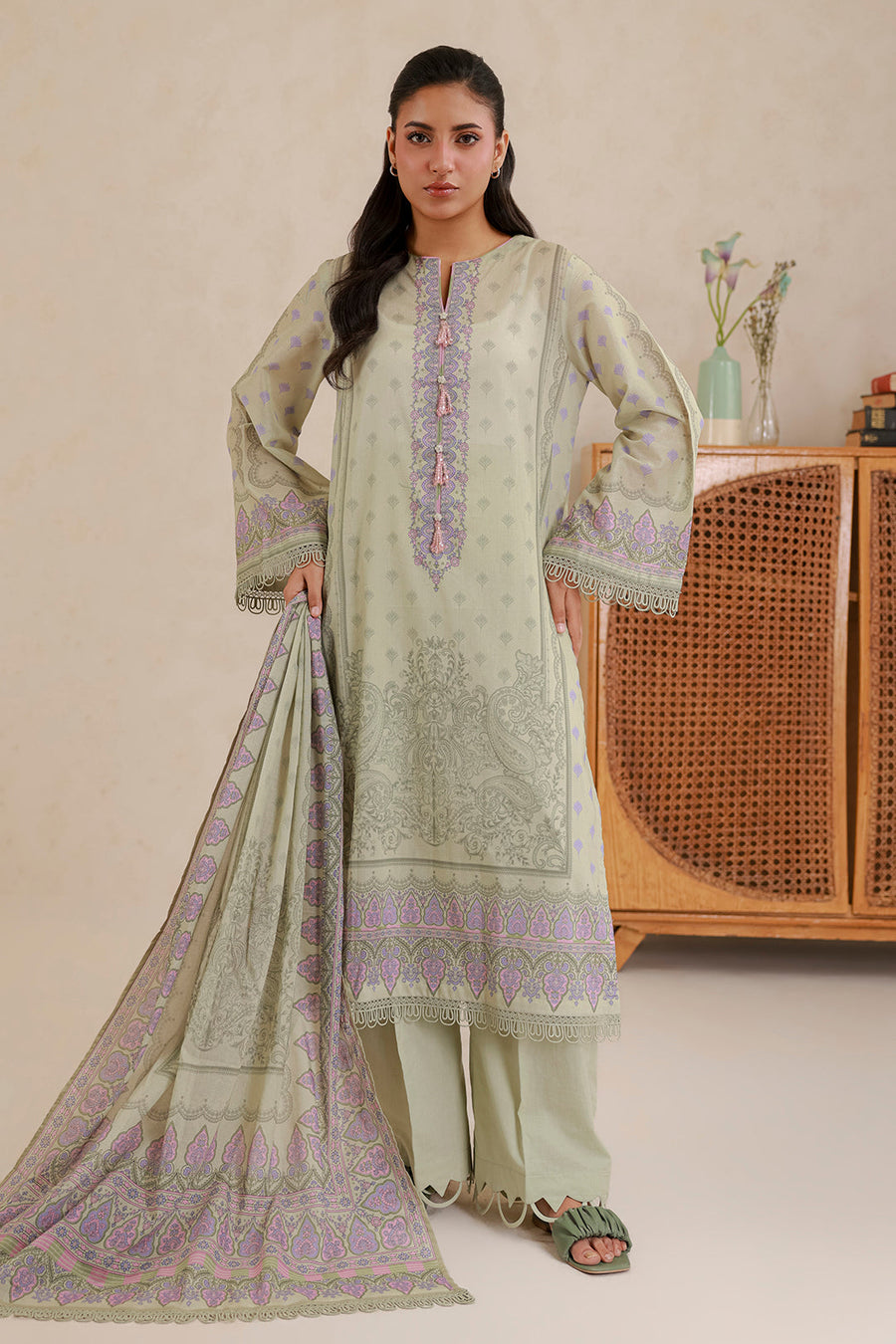 Zellbury Summer Printed Lawn Unstitched 3Pc Suit WUS26X30875