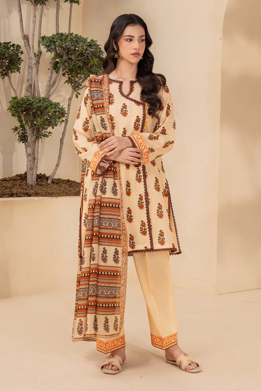 Zellbury Summer Printed Lawn Unstitched 3Pc Suit WUS26X30876