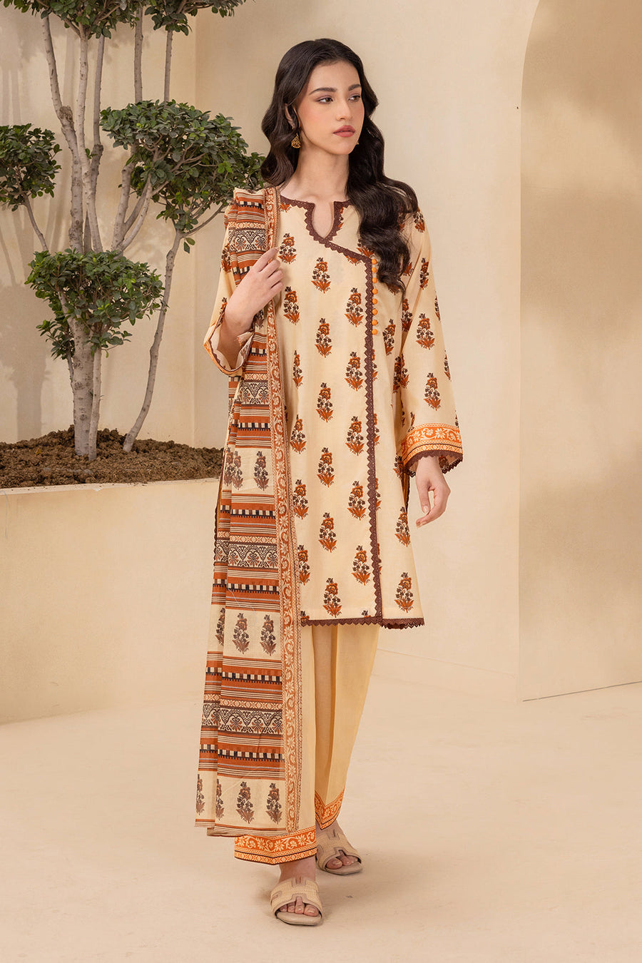 Zellbury Summer Printed Lawn Unstitched 3Pc Suit WUS26X30876