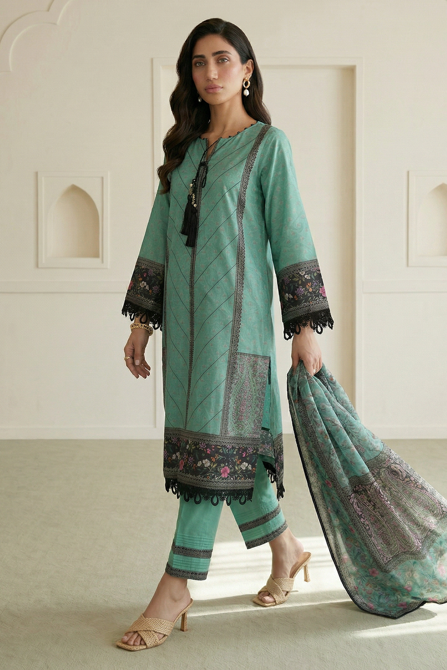 Zellbury Summer Printed Lawn Unstitched 3Pc Suit WUS26X30877