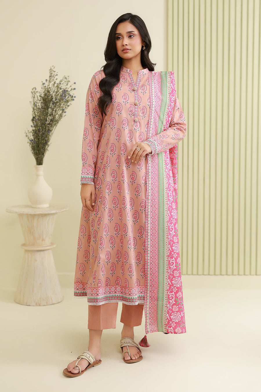 Zellbury Summer Printed Lawn Unstitched 3Pc Suit WUS26X30878