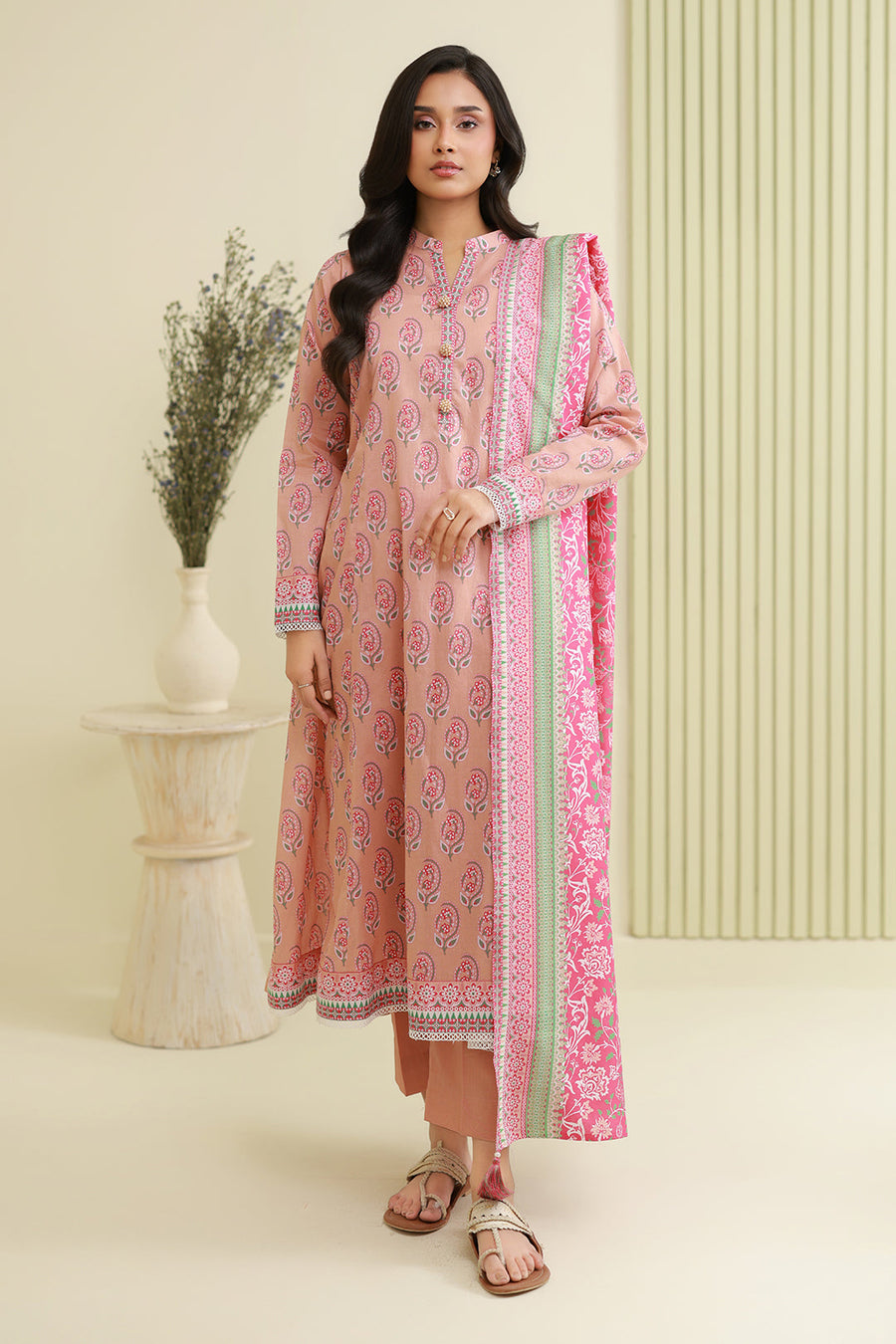 Zellbury Summer Printed Lawn Unstitched 3Pc Suit WUS26X30878
