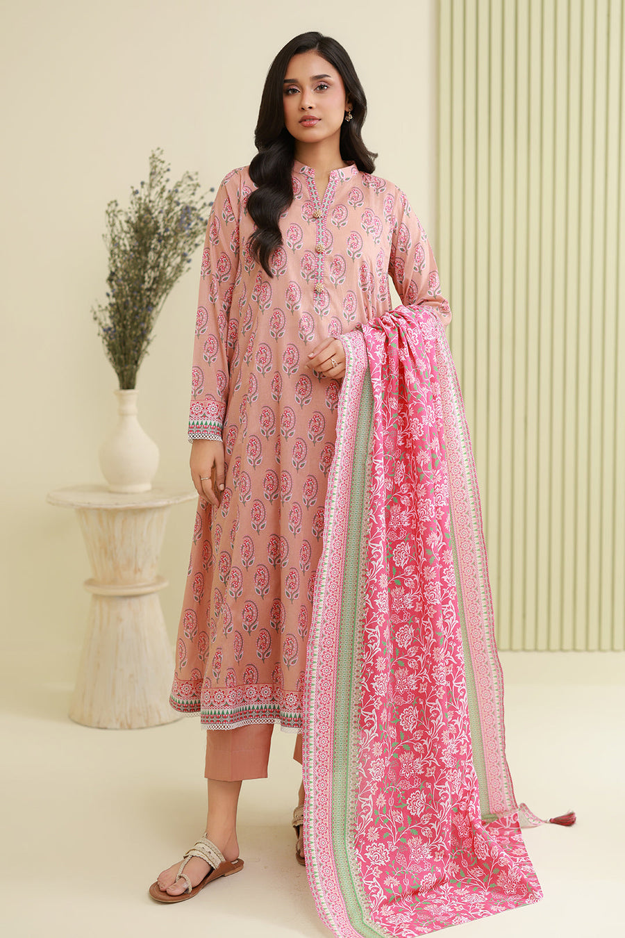 Zellbury Summer Printed Lawn Unstitched 3Pc Suit WUS26X30878
