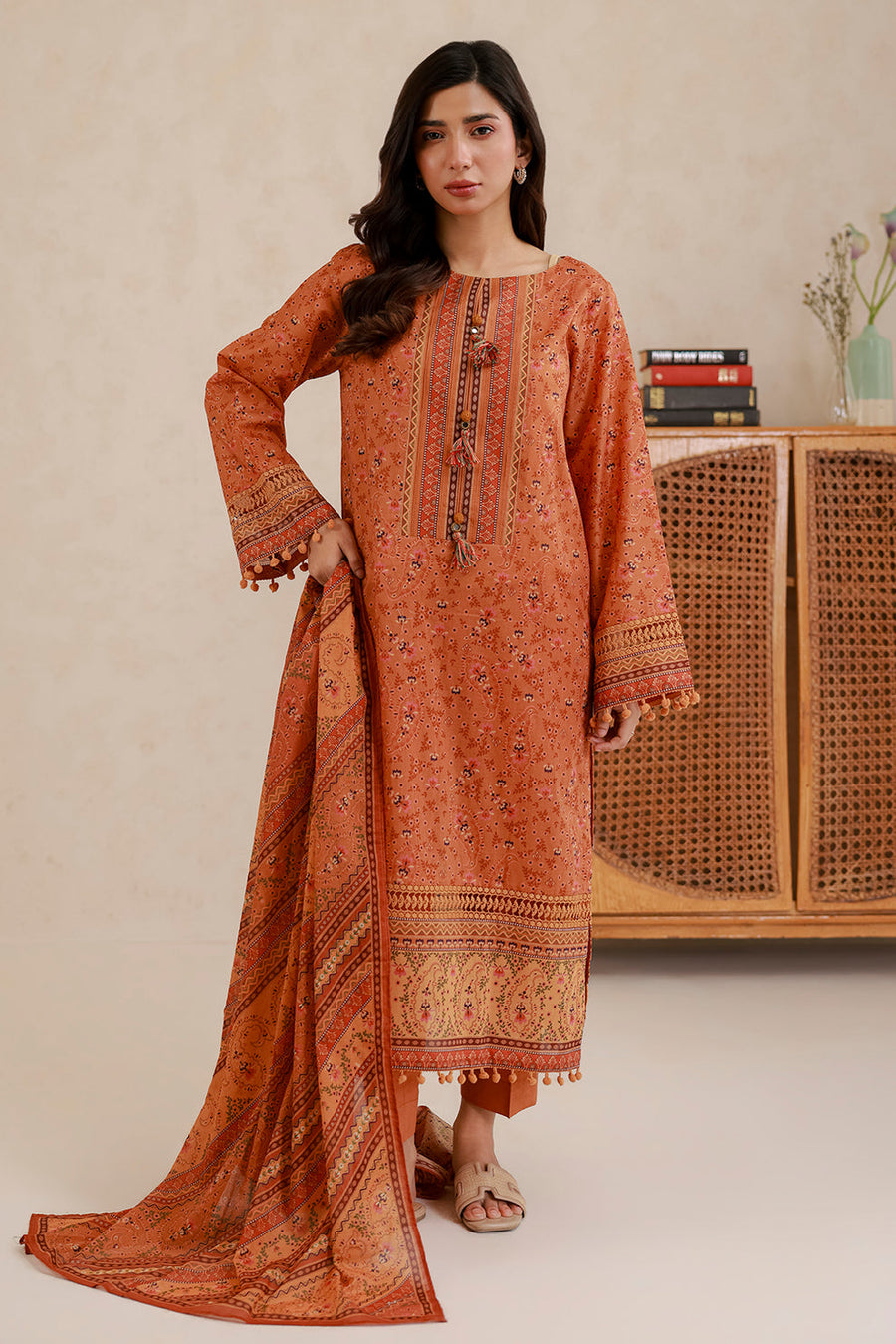 Zellbury Summer Printed Lawn Unstitched 3Pc Suit WUS26X30881
