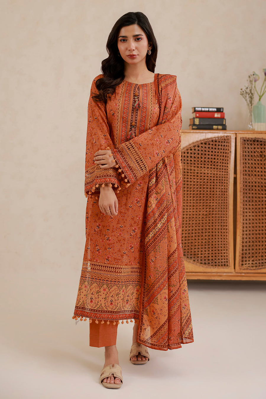 Zellbury Summer Printed Lawn Unstitched 3Pc Suit WUS26X30881