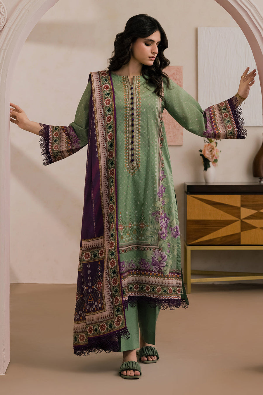 Zellbury Summer Printed Lawn Unstitched 3Pc Suit WUS26X30883