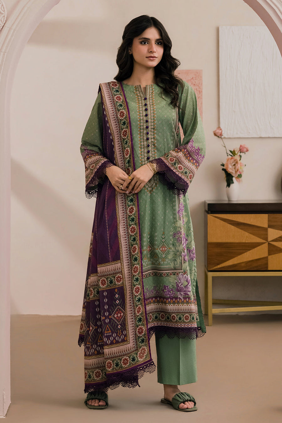 Zellbury Summer Printed Lawn Unstitched 3Pc Suit WUS26X30883