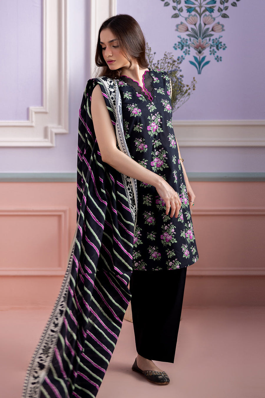 Zellbury Summer Printed Lawn Unstitched 3Pc Suit WUS26X30886