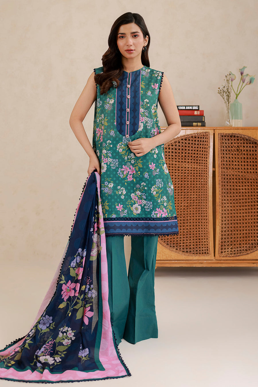 Zellbury Summer Printed Lawn Unstitched 3Pc Suit WUS26X30897
