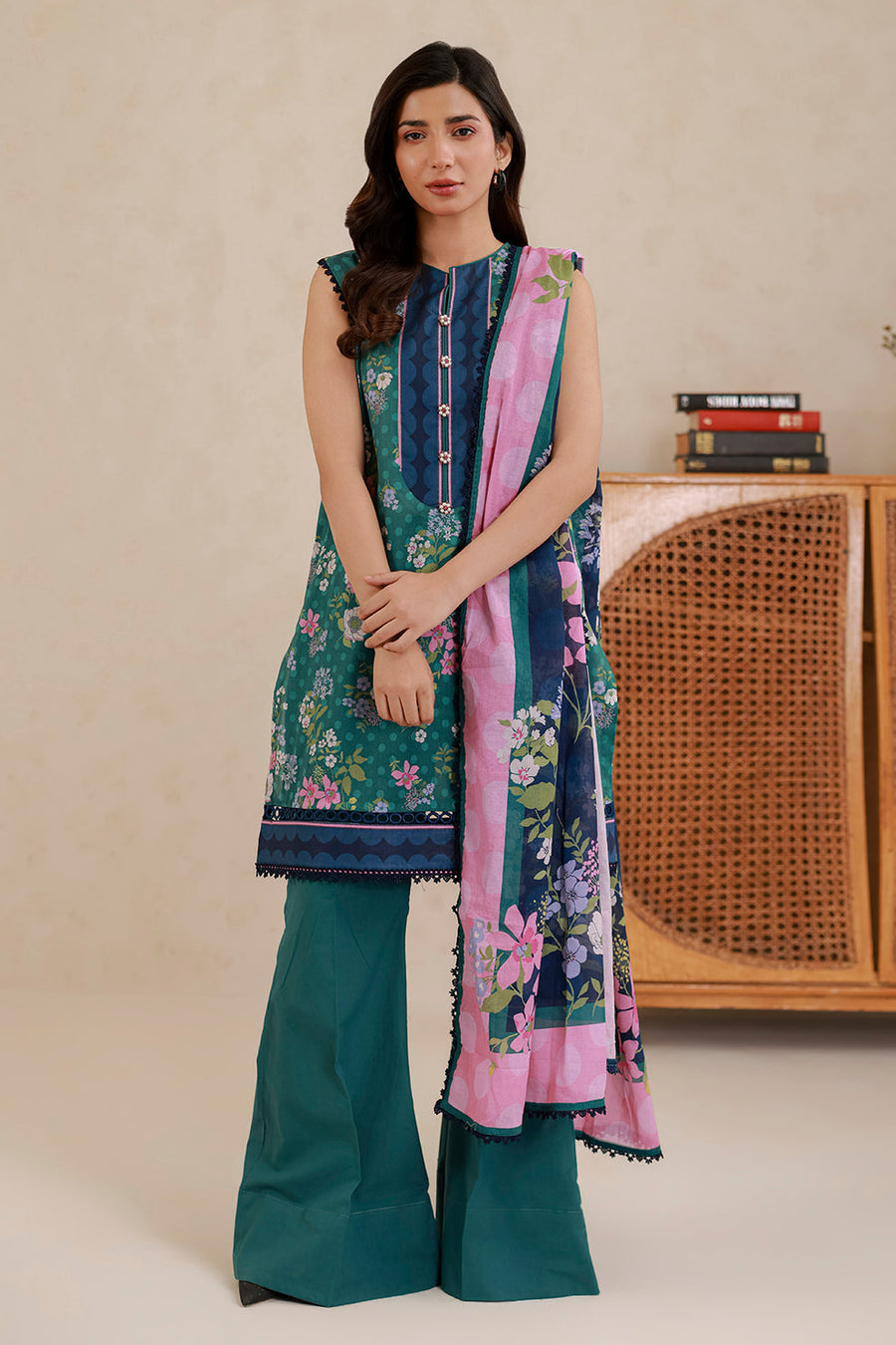 Zellbury Summer Printed Lawn Unstitched 3Pc Suit WUS26X30897