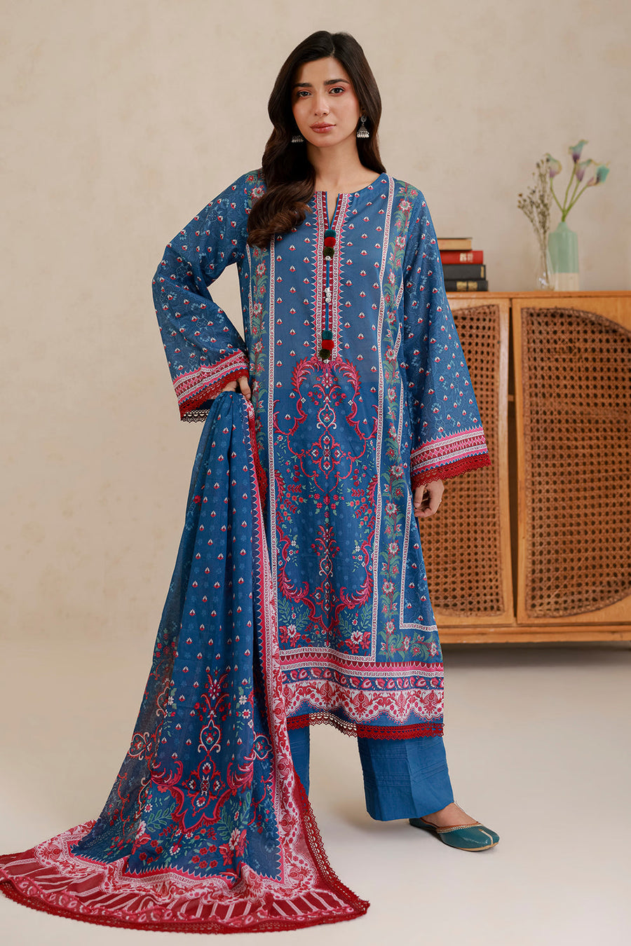 Zellbury Summer Printed Lawn Unstitched 3Pc Suit WUS26X30899