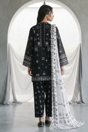Zellbury Monochrome Printed Lawn Unstitched 3Pc Suit WUS26X30957