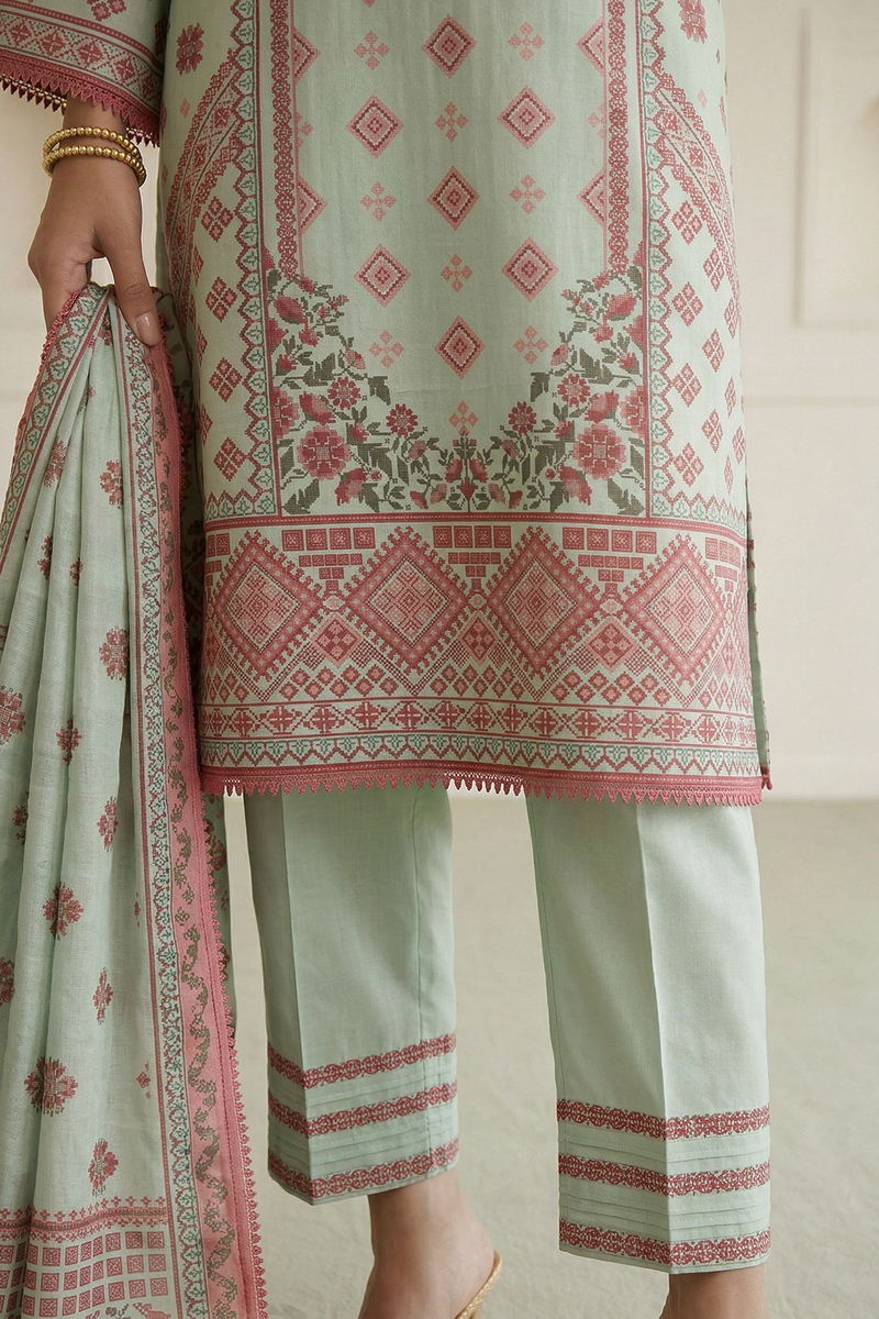 Zellbury Summer Printed Lawn Unstitched 3Pc Suit WUS26X31008