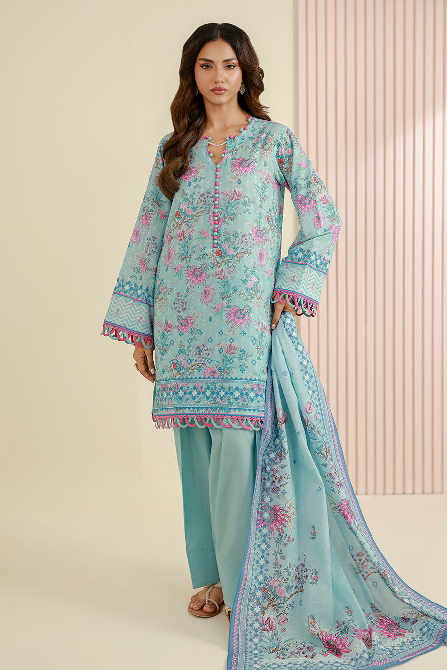 Zellbury Summer Printed Lawn Unstitched 3Pc Suit WUS26X31009