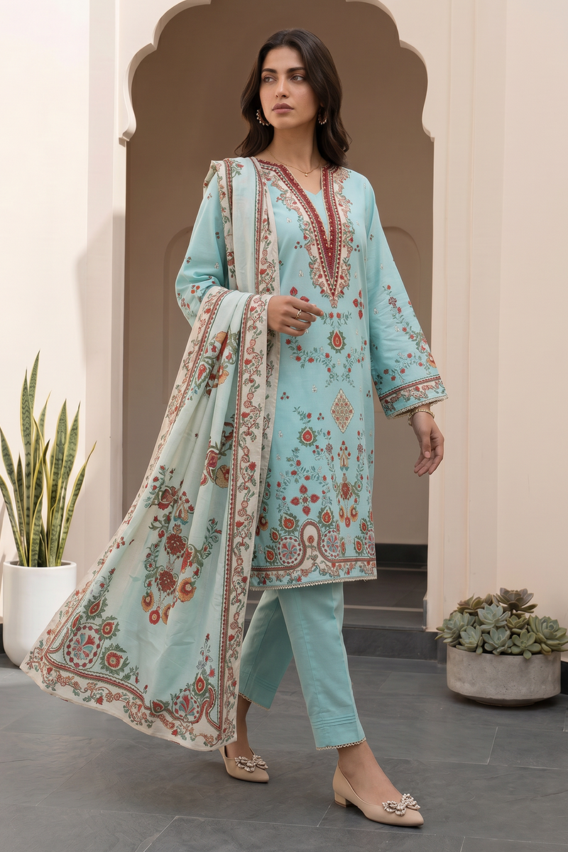 Zellbury Summer Printed Lawn Unstitched 3Pc Suit WUS26X31022