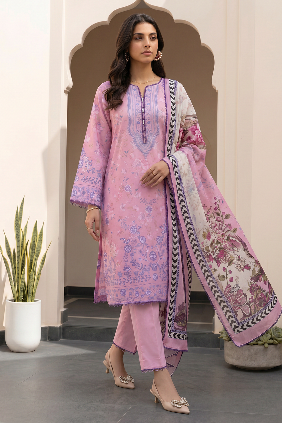 Zellbury Summer Printed Lawn Unstitched 3Pc Suit WUS26X31023