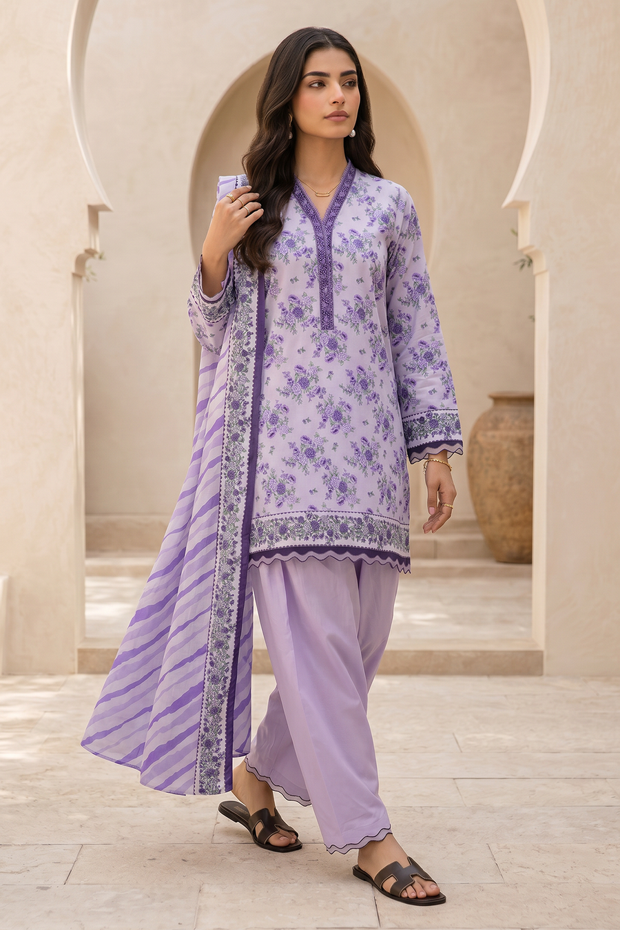 Zellbury Summer Printed Lawn Unstitched 3Pc Suit WUS26X31024