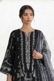 Zellbury Monochrome Printed Lawn Unstitched 3Pc Suit WUS26X31028