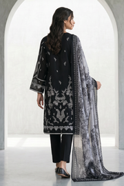 Zellbury Monochrome Printed Lawn Unstitched 3Pc Suit WUS26X31028