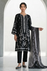 Zellbury Monochrome Printed Lawn Unstitched 3Pc Suit WUS26X31028