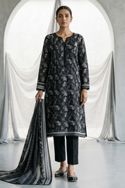 Zellbury Monochrome Printed Lawn Unstitched 3Pc Suit WUS26X31080
