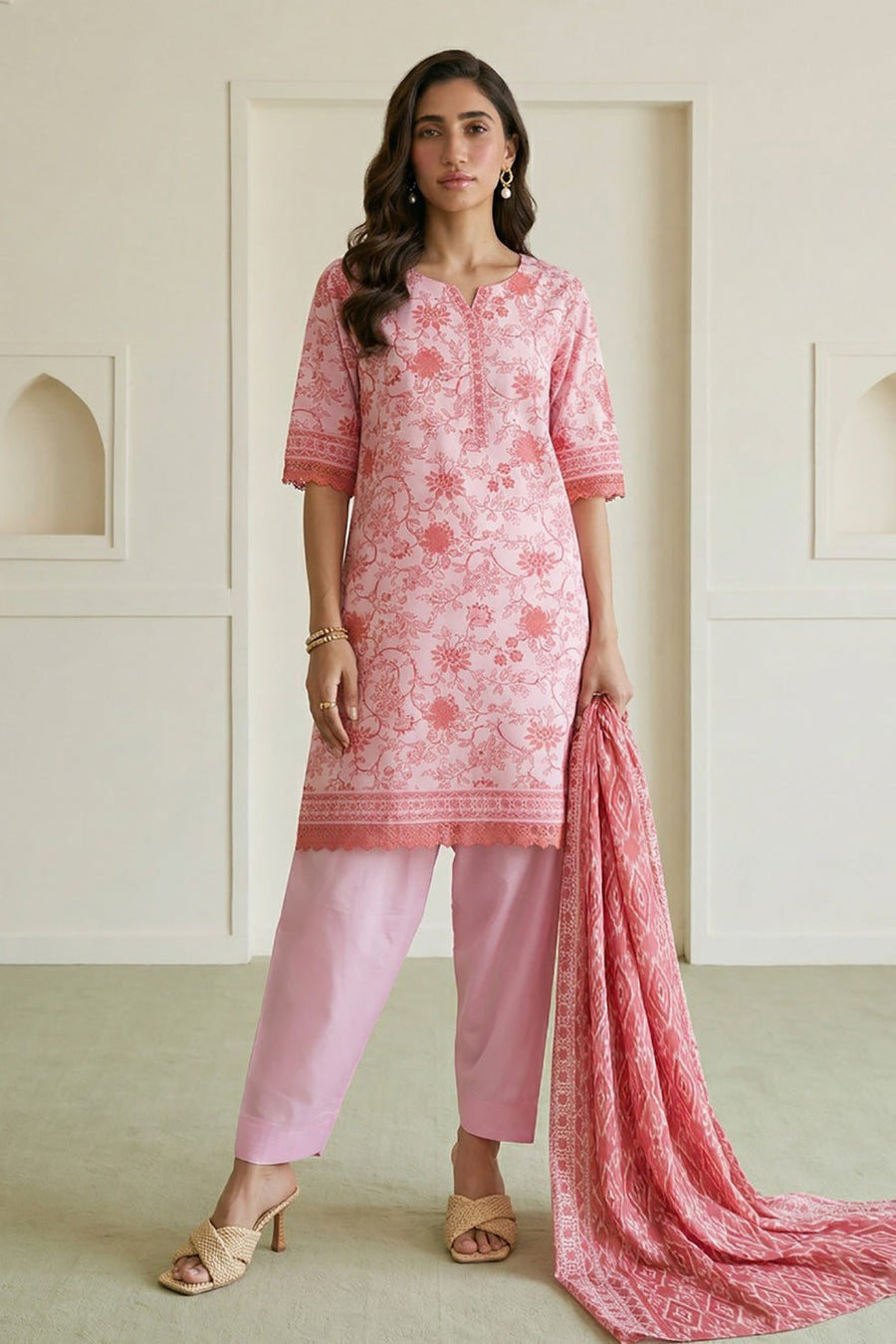 Zellbury Summer Printed Lawn Unstitched 3Pc Suit WUS26X31082