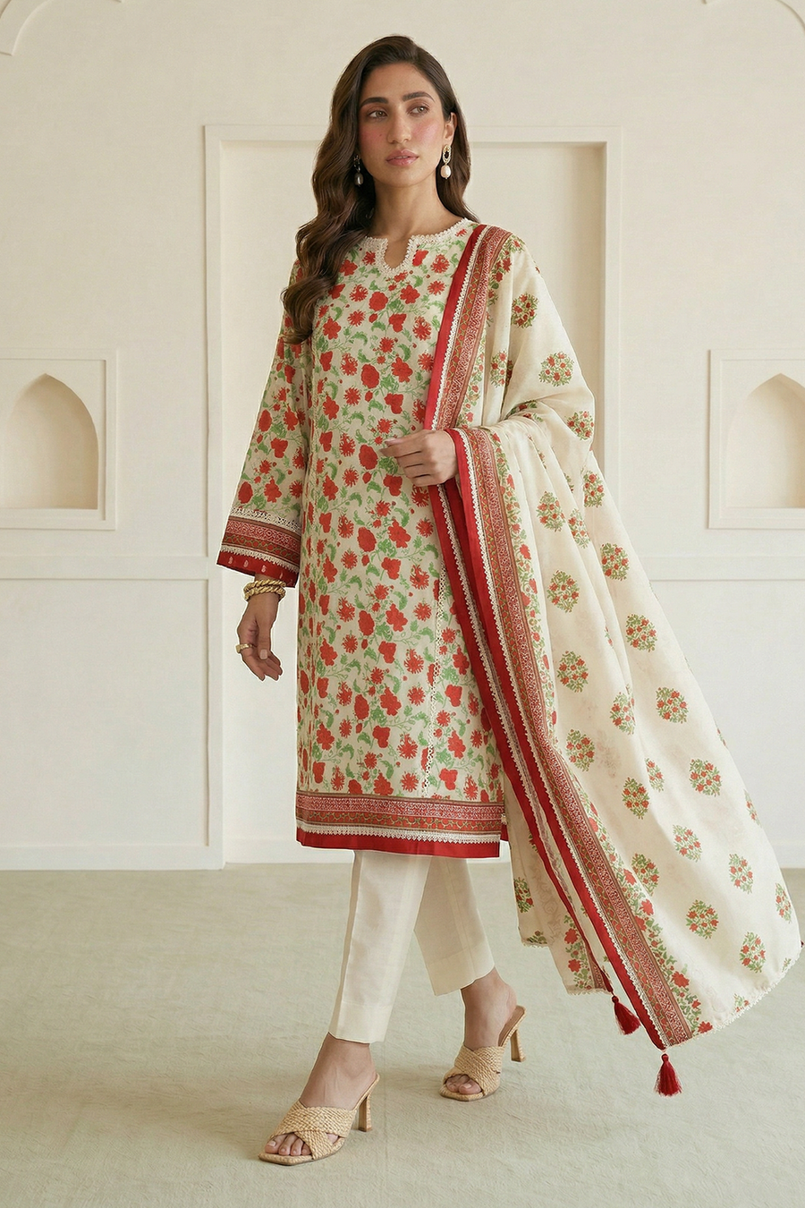 Zellbury Summer Printed Lawn Unstitched 3Pc Suit WUS26X31084