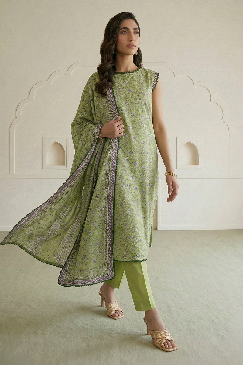 Zellbury Summer Printed Lawn Unstitched 3Pc Suit WUS26X31086