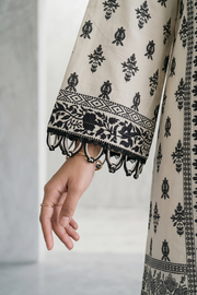 Zellbury Monochrome Printed Lawn Unstitched 3Pc Suit WUS26X31088