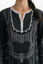 Zellbury Monochrome Printed Lawn Unstitched 3Pc Suit WUS26X31090