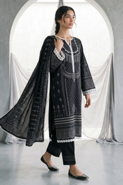 Zellbury Monochrome Printed Lawn Unstitched 3Pc Suit WUS26X31090