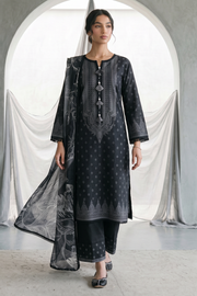 Zellbury Monochrome Printed Lawn Unstitched 3Pc Suit WUS26X31091