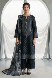 Zellbury Monochrome Printed Lawn Unstitched 3Pc Suit WUS26X31091