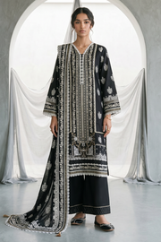 Zellbury Monochrome Printed Lawn Unstitched 3Pc Suit WUS26X31094
