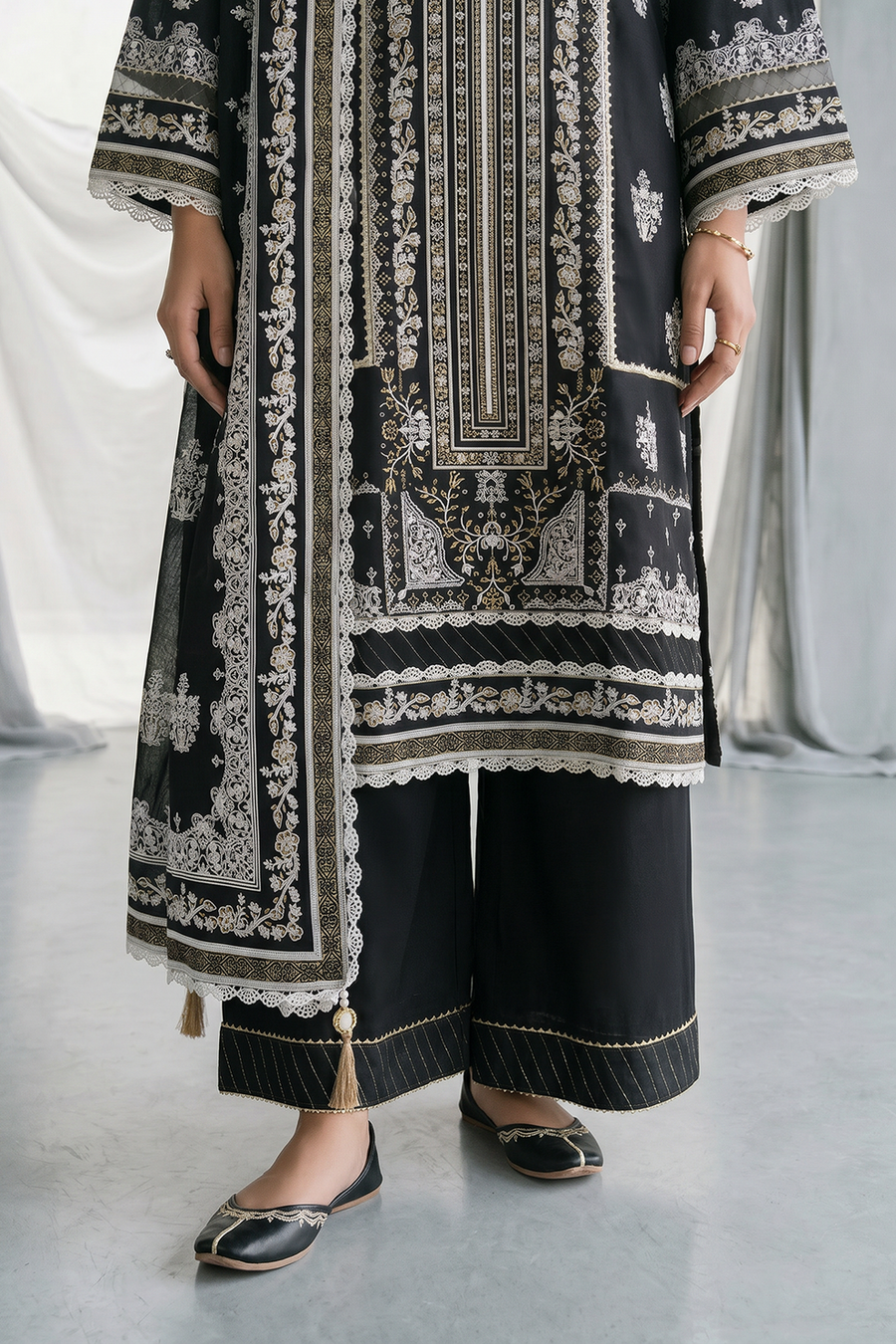 Zellbury Monochrome Printed Lawn Unstitched 3Pc Suit WUS26X31094