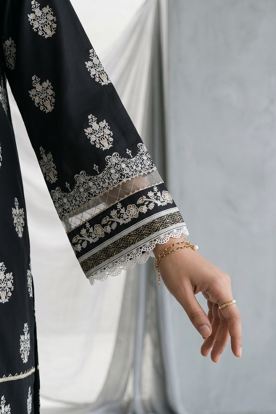 Zellbury Monochrome Printed Lawn Unstitched 3Pc Suit WUS26X31094