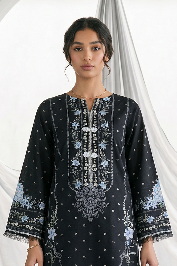 Zellbury Monochrome Printed Lawn Unstitched 3Pc Suit WUS26X31095