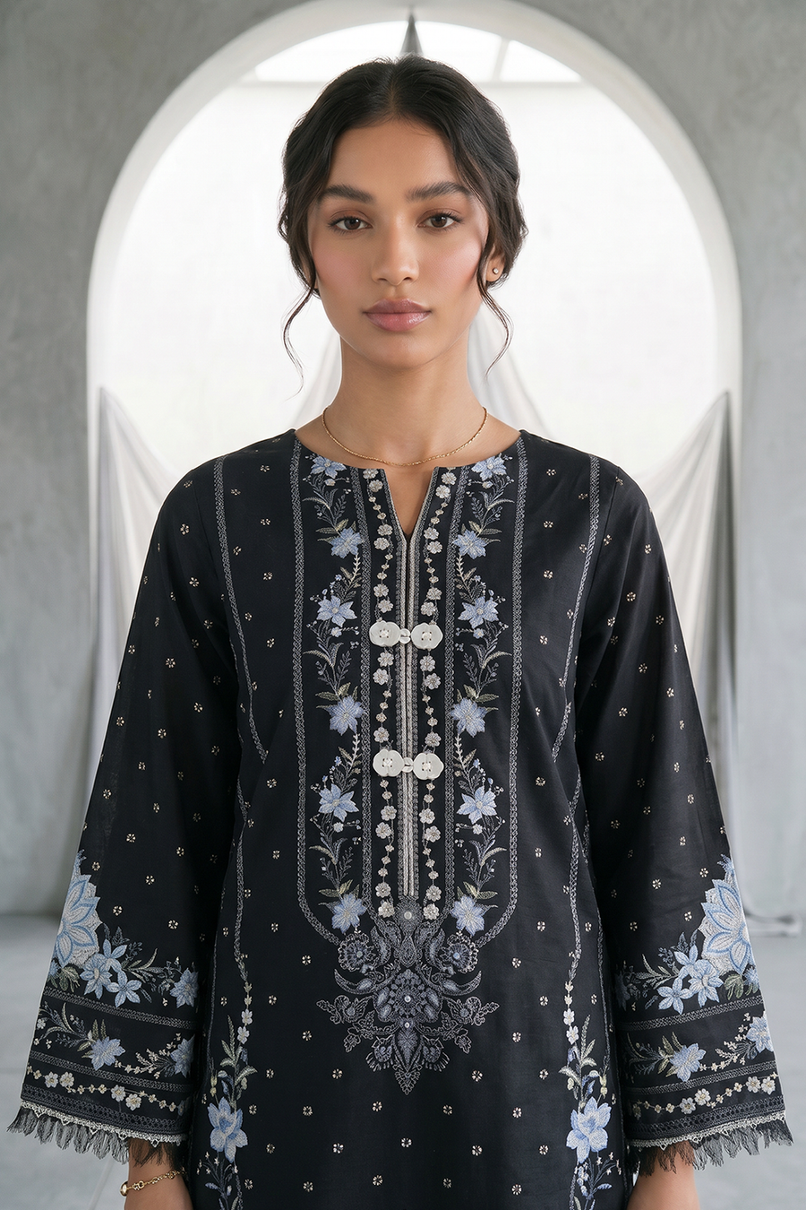 Zellbury Monochrome Printed Lawn Unstitched 3Pc Suit WUS26X31095