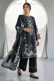 Zellbury Monochrome Printed Lawn Unstitched 3Pc Suit WUS26X31095