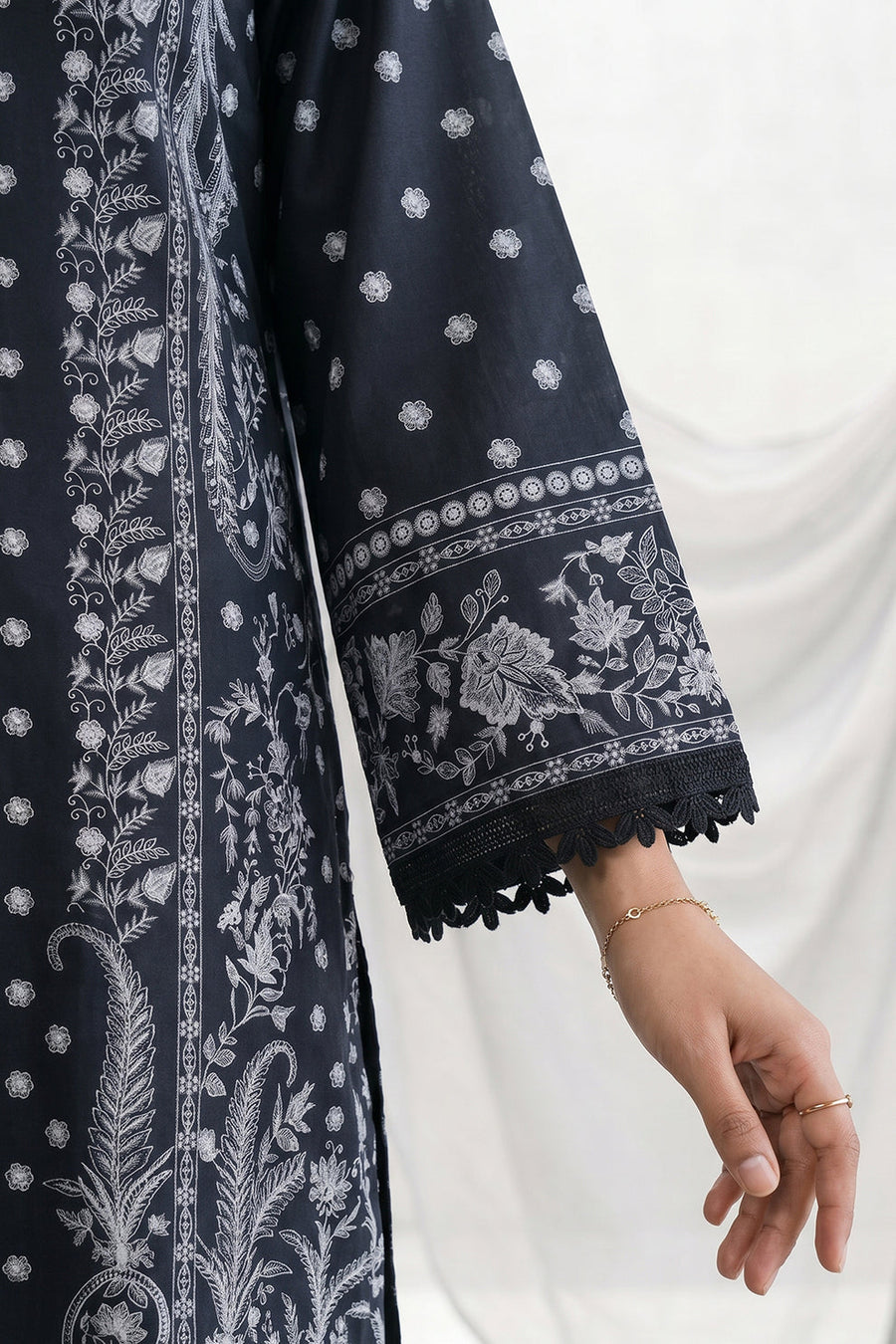 Zellbury Monochrome Printed Lawn Unstitched 3Pc Suit WUS26X31097