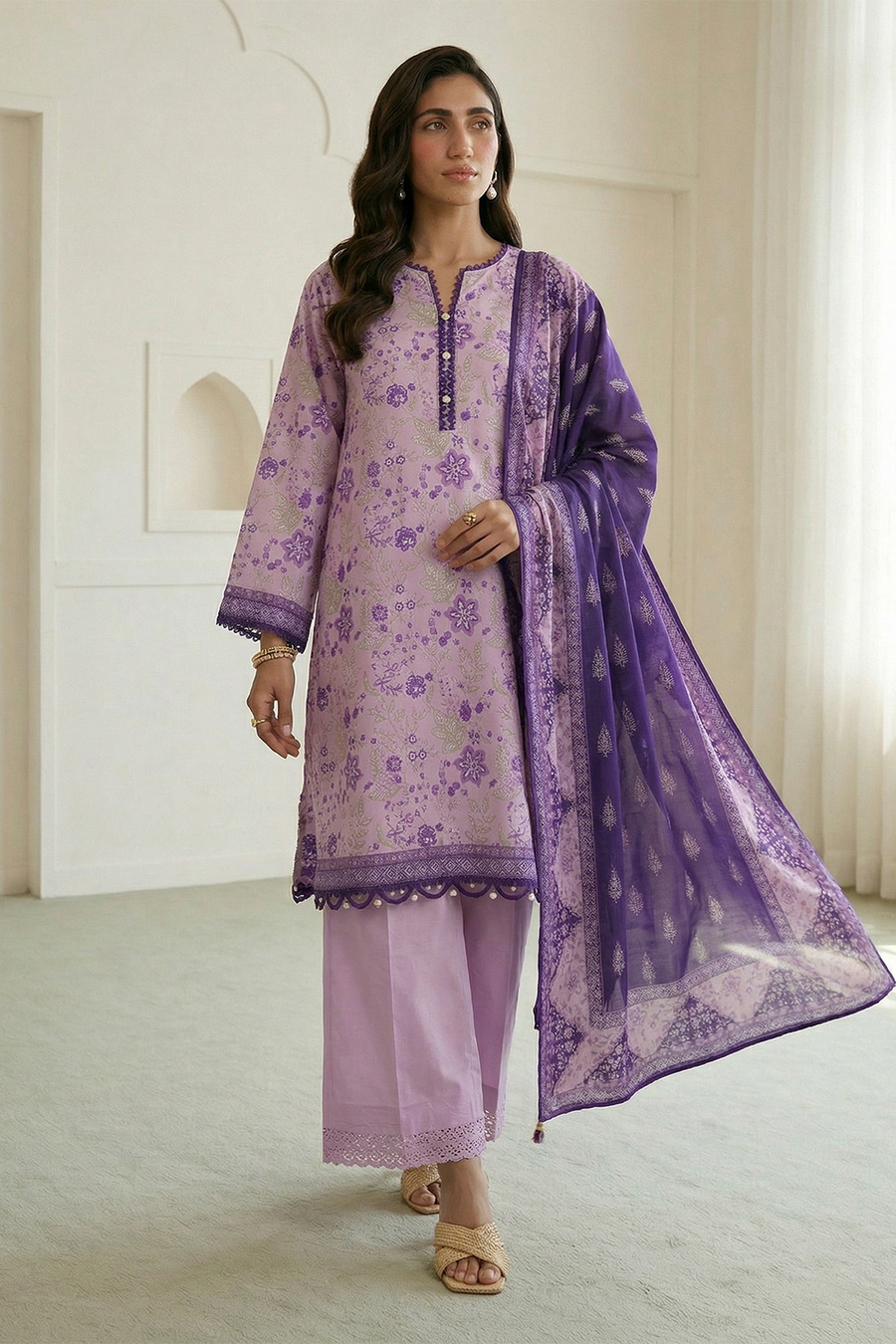 Zellbury Summer Printed Lawn Unstitched 3Pc Suit WUS26X31136