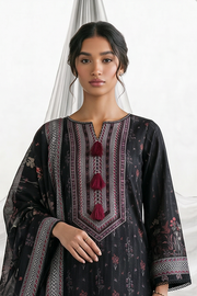 Zellbury Monochrome Printed Lawn Unstitched 3Pc Suit WUS26X31137