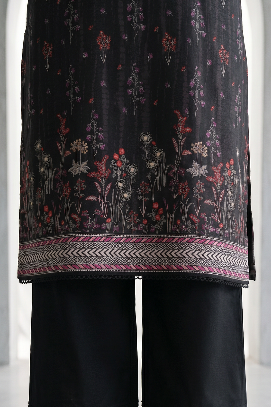 Zellbury Monochrome Printed Lawn Unstitched 3Pc Suit WUS26X31137